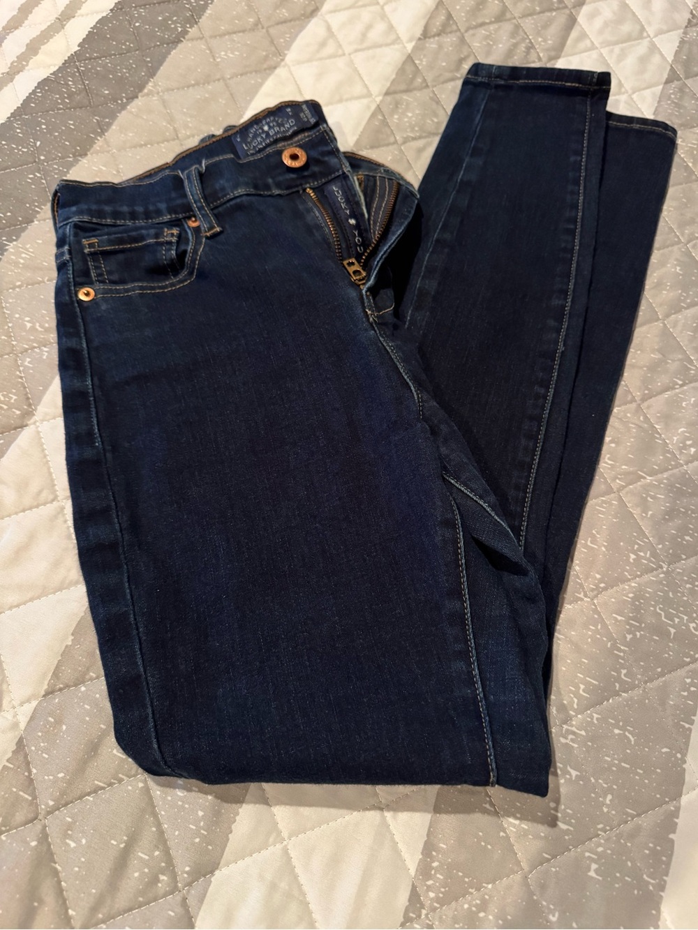 Lucky Brand Mid-rise Women's Dark Indigo Skinny Jeans